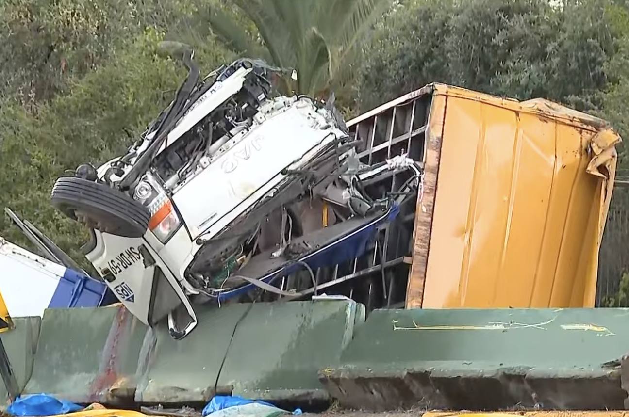 Choque en La Florida - Captura de Chilevisión