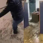 Registran inundación en Municipalidad de Providencia, Captura de redes sociales