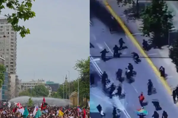 Incidentes en el centro de Santiago ,Captura