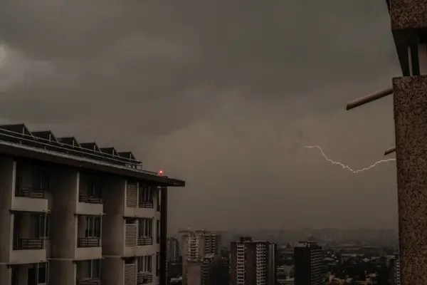 Nueva tormenta eléctrica en Santiago ,Instagram