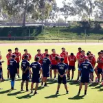 La Roja en el entrenamiento previo al duelo de esta noche, Instagram
