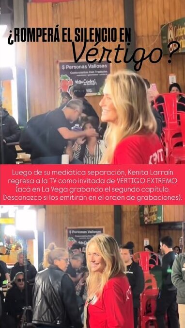 Kenita Larraín en ''Vértigo Extremo'' - Captura de Instagram (Michael Roldán)