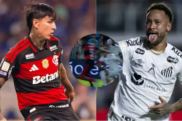 Enfrentamiento de Erick Pulgar con Neymar ,Montaje LH