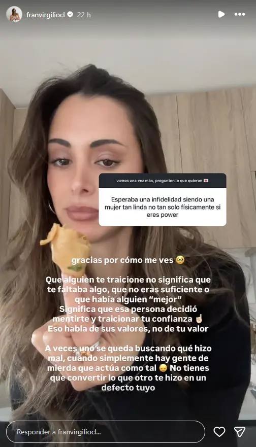 Fran Virgilio lanzó dardo a... ¿Karol Lucero? - Fran Virgilio | Instagram