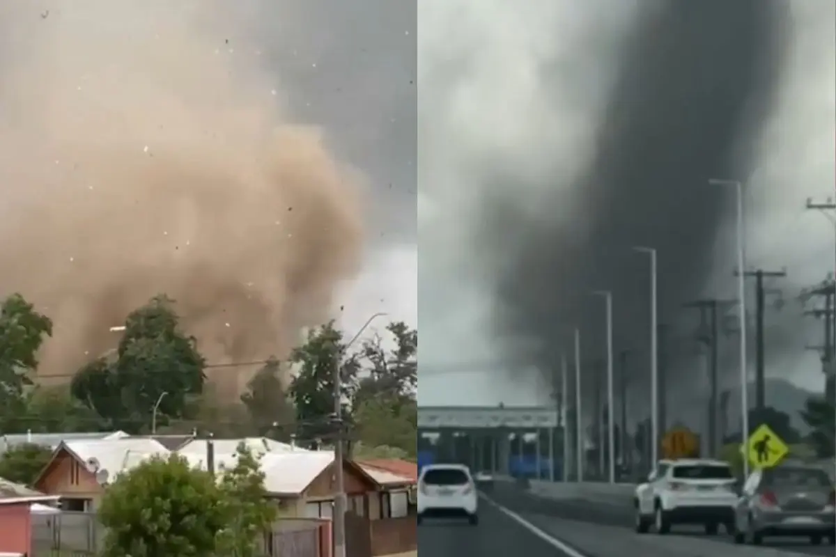 Tornado categoría 2 en Requínoa, Captura
