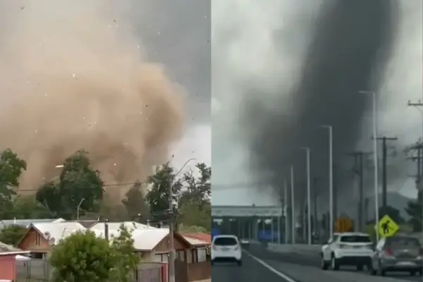 Tornado categoría 2 en Requínoa ,Captura