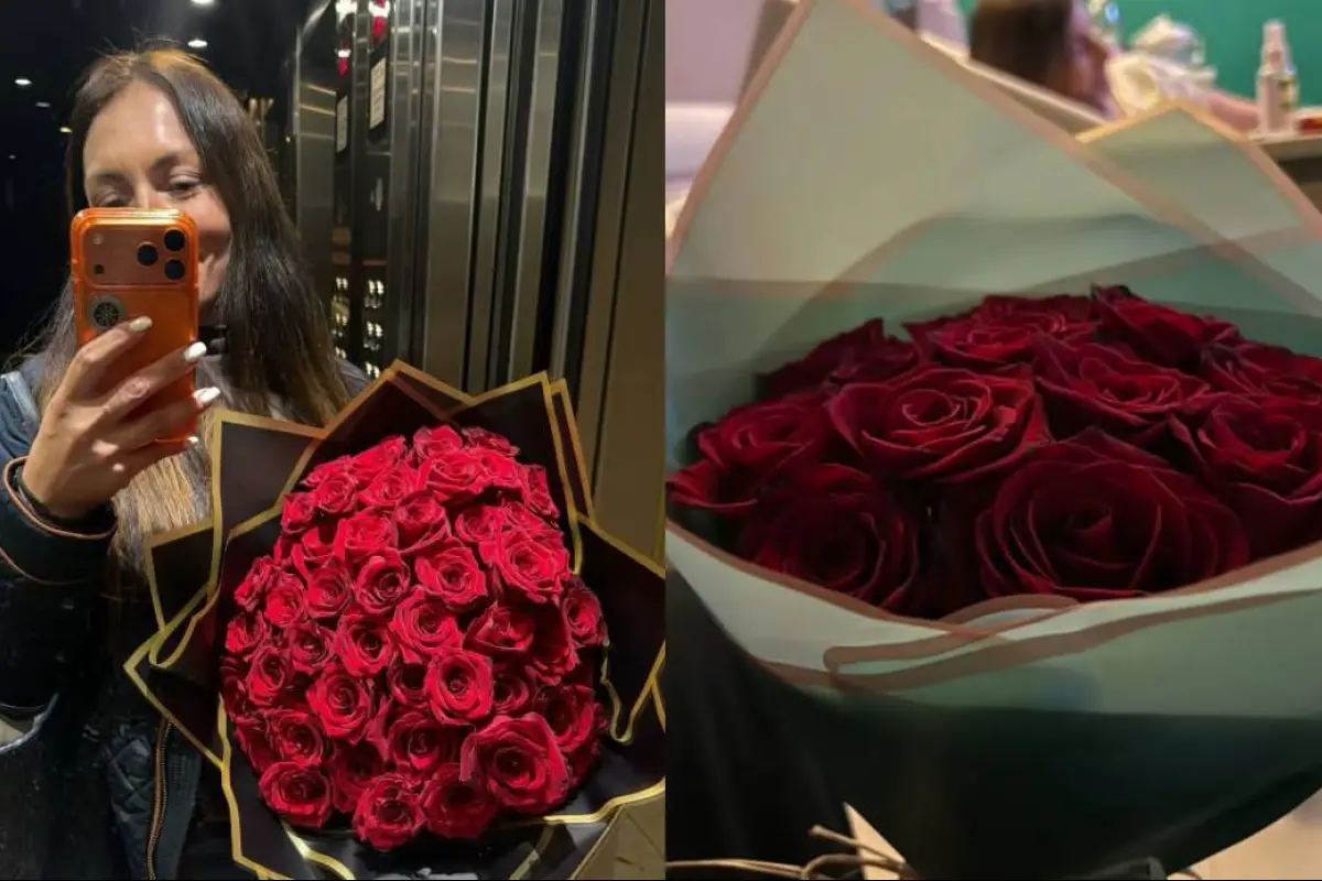 Paula Pavic recibió flores de Camilo Huerta, Captura de Instagram