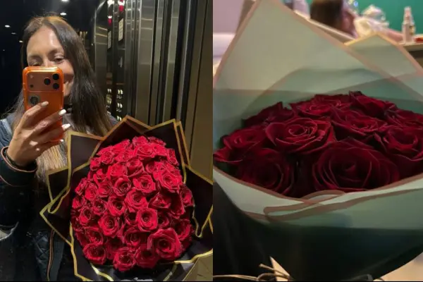Paula Pavic recibió flores de Camilo Huerta ,Captura de Instagram