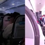 Rayo impactó a avión rumbo a Santiago, Captura de redes sociales