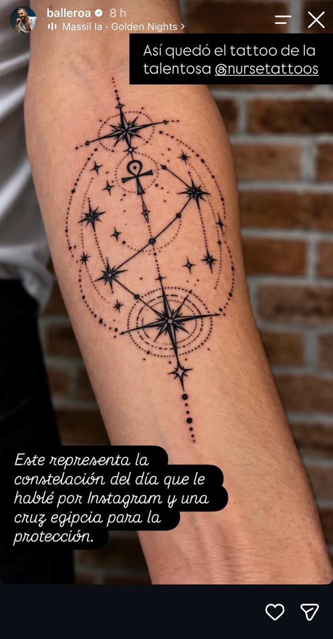 El nuevo tatuaje de Álvaro Ballero en honor a Valentina Schnitzer - Álvaro Ballero | Instagram