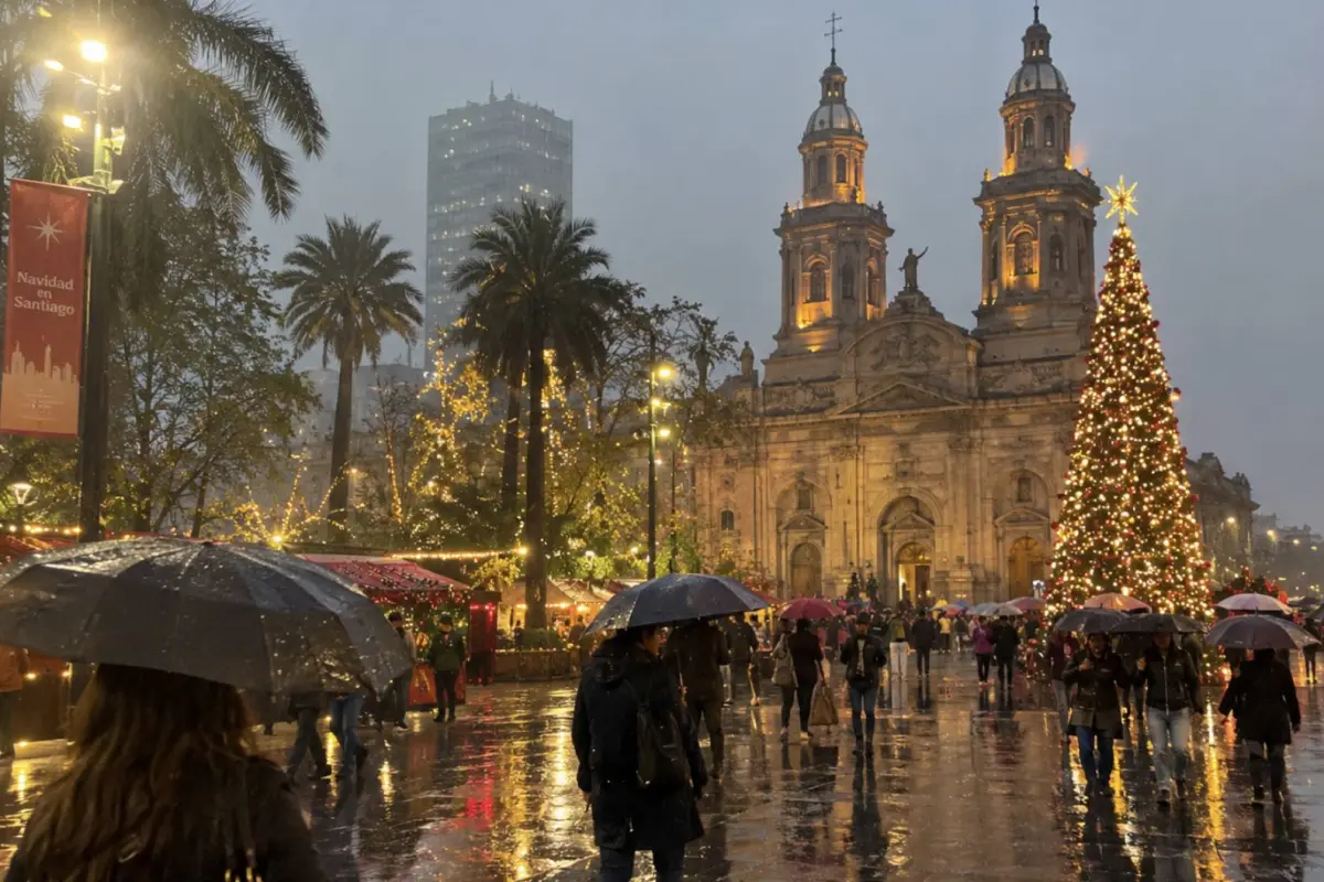 Lluvia en Santiago